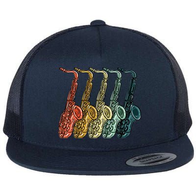 Cool Saxophone For Men Women Vintage Saxophone Player Flatbill Hat