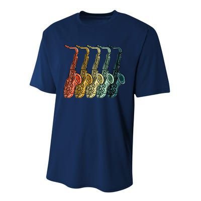 Cool Saxophone For Men Women Vintage Saxophone Player Performance Sprint T-Shirt