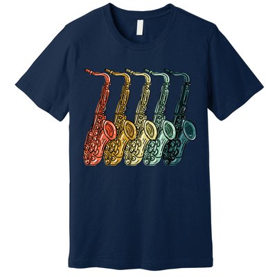 Cool Saxophone For Men Women Vintage Saxophone Player Premium T-Shirt
