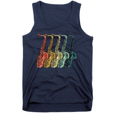 Cool Saxophone For Men Women Vintage Saxophone Player Tank Top