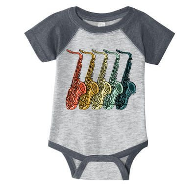 Cool Saxophone For Men Women Vintage Saxophone Player Infant Baby Jersey Bodysuit