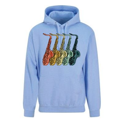 Cool Saxophone For Men Women Vintage Saxophone Player Unisex Surf Hoodie