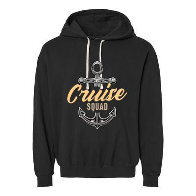 Cruise Squad Funny Cruising Ship Vacation Matching Cute Garment-Dyed Fleece Hoodie