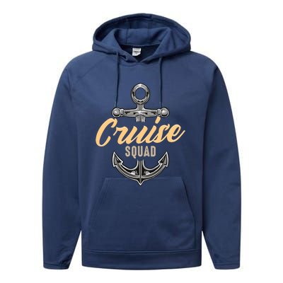 Cruise Squad Funny Cruising Ship Vacation Matching Cute Performance Fleece Hoodie