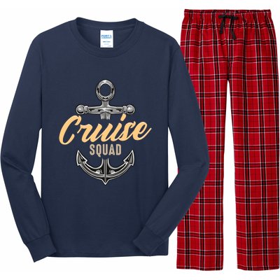 Cruise Squad Funny Cruising Ship Vacation Matching Cute Long Sleeve Pajama Set