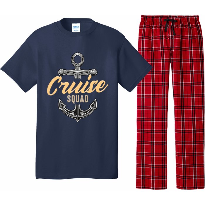 Cruise Squad Funny Cruising Ship Vacation Matching Cute Pajama Set