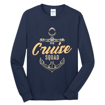 Cruise Squad Funny Cruising Ship Vacation Matching Cute Tall Long Sleeve T-Shirt