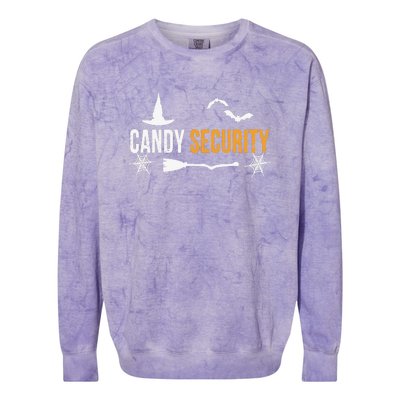 Candy Security | Funny Halloween 2024 Colorblast Crewneck Sweatshirt