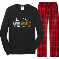 Candy Security | Funny Halloween 2024 Long Sleeve Pajama Set