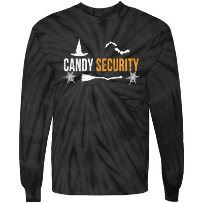 Candy Security | Funny Halloween 2024 Tie-Dye Long Sleeve Shirt