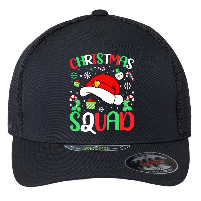 Christmas Squad Family Group Matching Christmas Pajama Party Flexfit Unipanel Trucker Cap