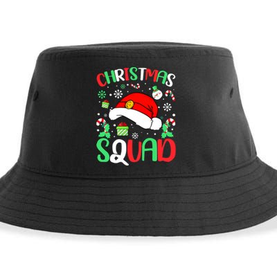 Christmas Squad Family Group Matching Christmas Pajama Party Sustainable Bucket Hat