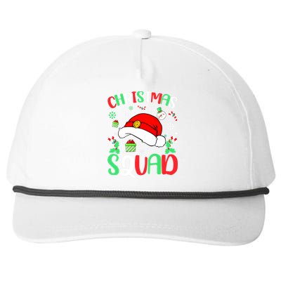 Christmas Squad Family Group Matching Christmas Pajama Party Snapback Five-Panel Rope Hat