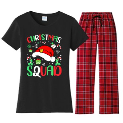 Christmas Squad Family Group Matching Christmas Pajama Party Women's Flannel Pajama Set