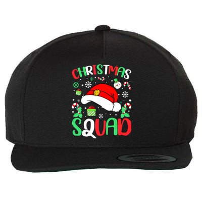 Christmas Squad Family Group Matching Christmas Pajama Party Wool Snapback Cap