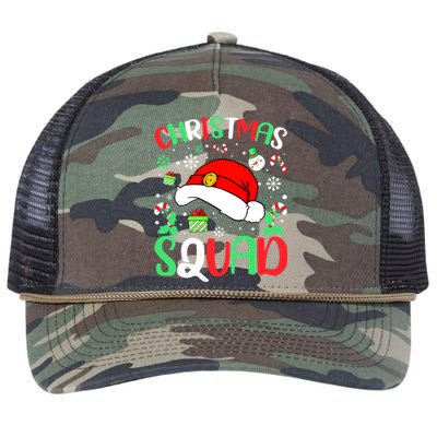 Christmas Squad Family Group Matching Christmas Pajama Party Retro Rope Trucker Hat Cap