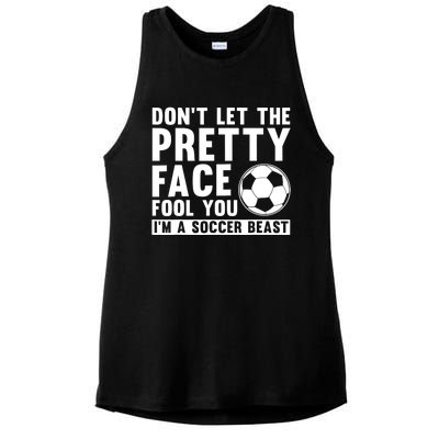 Cool Soccer For Wo Teen Soccer Lover Player Sports Ladies PosiCharge Tri-Blend Wicking Tank