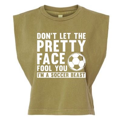 Cool Soccer For Wo Teen Soccer Lover Player Sports Garment-Dyed Women's Muscle Tee