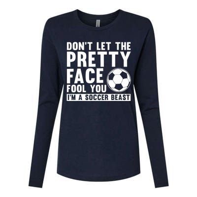 Cool Soccer For Wo Teen Soccer Lover Player Sports Womens Cotton Relaxed Long Sleeve T-Shirt