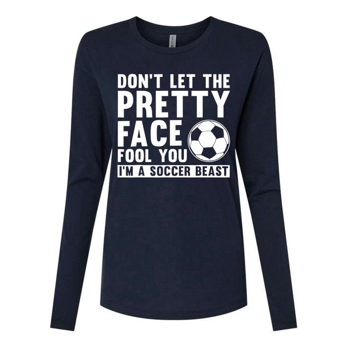 Cool Soccer For Wo Teen Soccer Lover Player Sports Womens Cotton Relaxed Long Sleeve T-Shirt