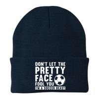 Cool Soccer For Wo Teen Soccer Lover Player Sports Knit Cap Winter Beanie