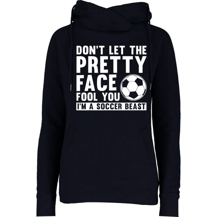 Cool Soccer For Wo Teen Soccer Lover Player Sports Womens Funnel Neck Pullover Hood