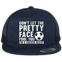 Cool Soccer For Wo Teen Soccer Lover Player Sports Flat Bill Trucker Hat