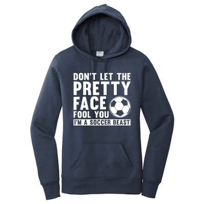 Cool Soccer For Wo Teen Soccer Lover Player Sports Women's Pullover Hoodie