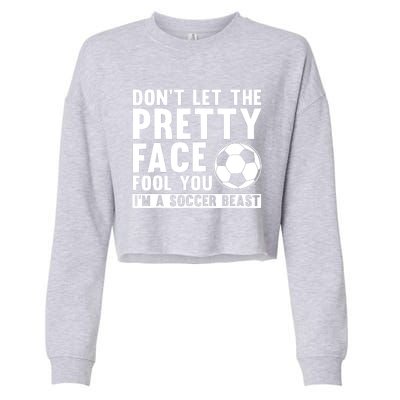 Cool Soccer For Wo Teen Soccer Lover Player Sports Cropped Pullover Crew