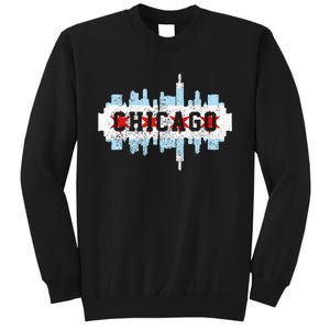 Chicago Skyline Flag City Illinois Souvenir Sweatshirt