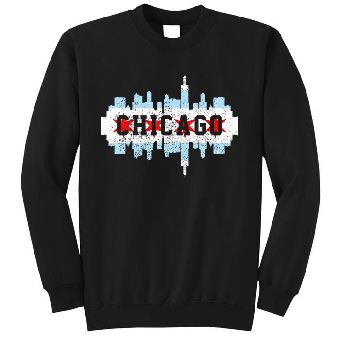 Chicago Skyline Flag City Illinois Souvenir Sweatshirt