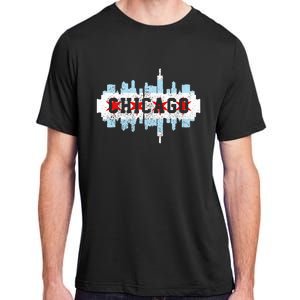 Chicago Skyline Flag City Illinois Souvenir Adult ChromaSoft Performance T-Shirt