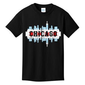 Chicago Skyline Flag City Illinois Souvenir Kids T-Shirt