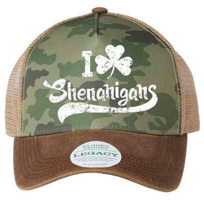 Clover Shenanigans Funny Irish Clover St Saint Patricks Day Legacy Tie Dye Trucker Hat