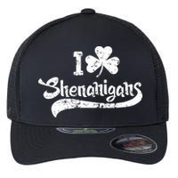 Clover Shenanigans Funny Irish Clover St Saint Patricks Day Flexfit Unipanel Trucker Cap