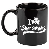 Clover Shenanigans Funny Irish Clover St Saint Patricks Day 11oz C Handle Ceramic Mug