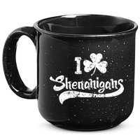 Clover Shenanigans Funny Irish Clover St Saint Patricks Day 15oz Campfire Ceramic Mug