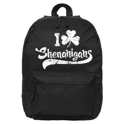 Clover Shenanigans Funny Irish Clover St Saint Patricks Day 16 in Basic Backpack