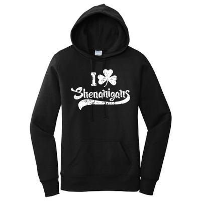 Clover Shenanigans Funny Irish Clover St Saint Patricks Day Women's Pullover Hoodie