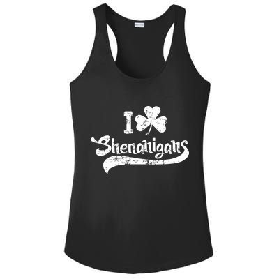 Clover Shenanigans Funny Irish Clover St Saint Patricks Day Ladies PosiCharge Competitor Racerback Tank