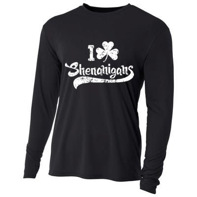 Clover Shenanigans Funny Irish Clover St Saint Patricks Day Cooling Performance Long Sleeve Crew