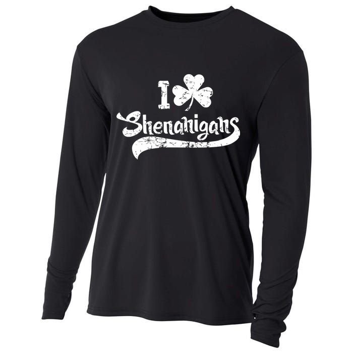 Clover Shenanigans Funny Irish Clover St Saint Patricks Day Cooling Performance Long Sleeve Crew
