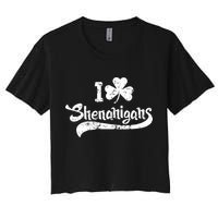 Clover Shenanigans Funny Irish Clover St Saint Patricks Day Crop Top