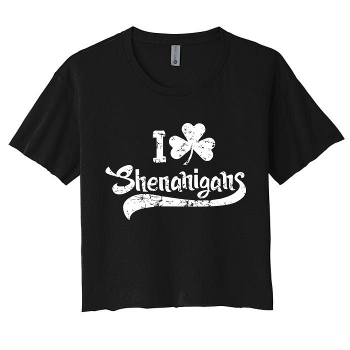 Clover Shenanigans Funny Irish Clover St Saint Patricks Day Crop Top