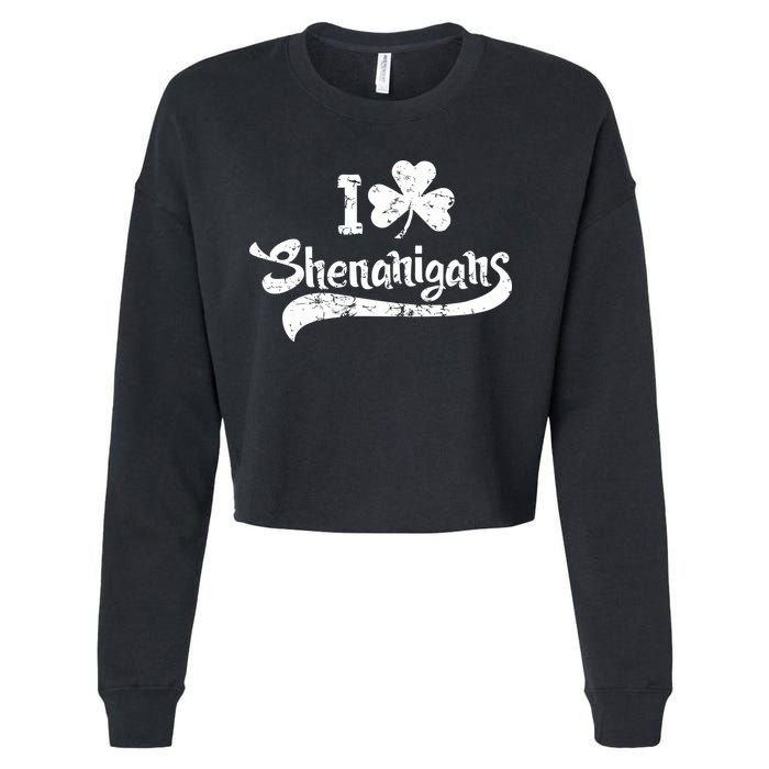 Clover Shenanigans Funny Irish Clover St Saint Patricks Day Cropped Pullover Crew