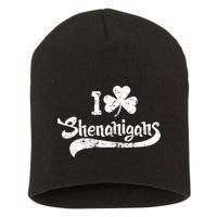 Clover Shenanigans Funny Irish Clover St Saint Patricks Day Short Acrylic Beanie