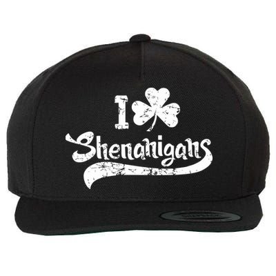 Clover Shenanigans Funny Irish Clover St Saint Patricks Day Wool Snapback Cap