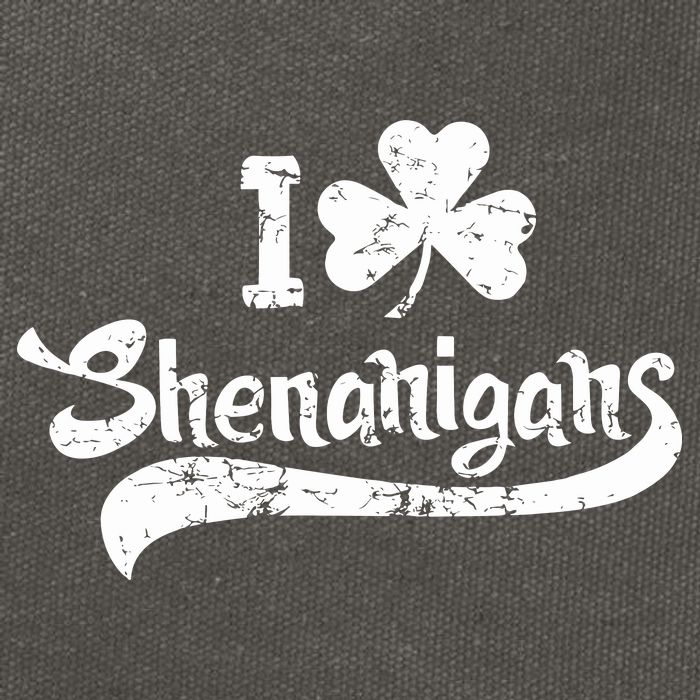 Clover Shenanigans Funny Irish Clover St Saint Patricks Day Cotton Canvas Backpack
