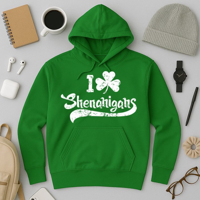 Clover Shenanigans Funny Irish Clover St Saint Patricks Day Hoodie