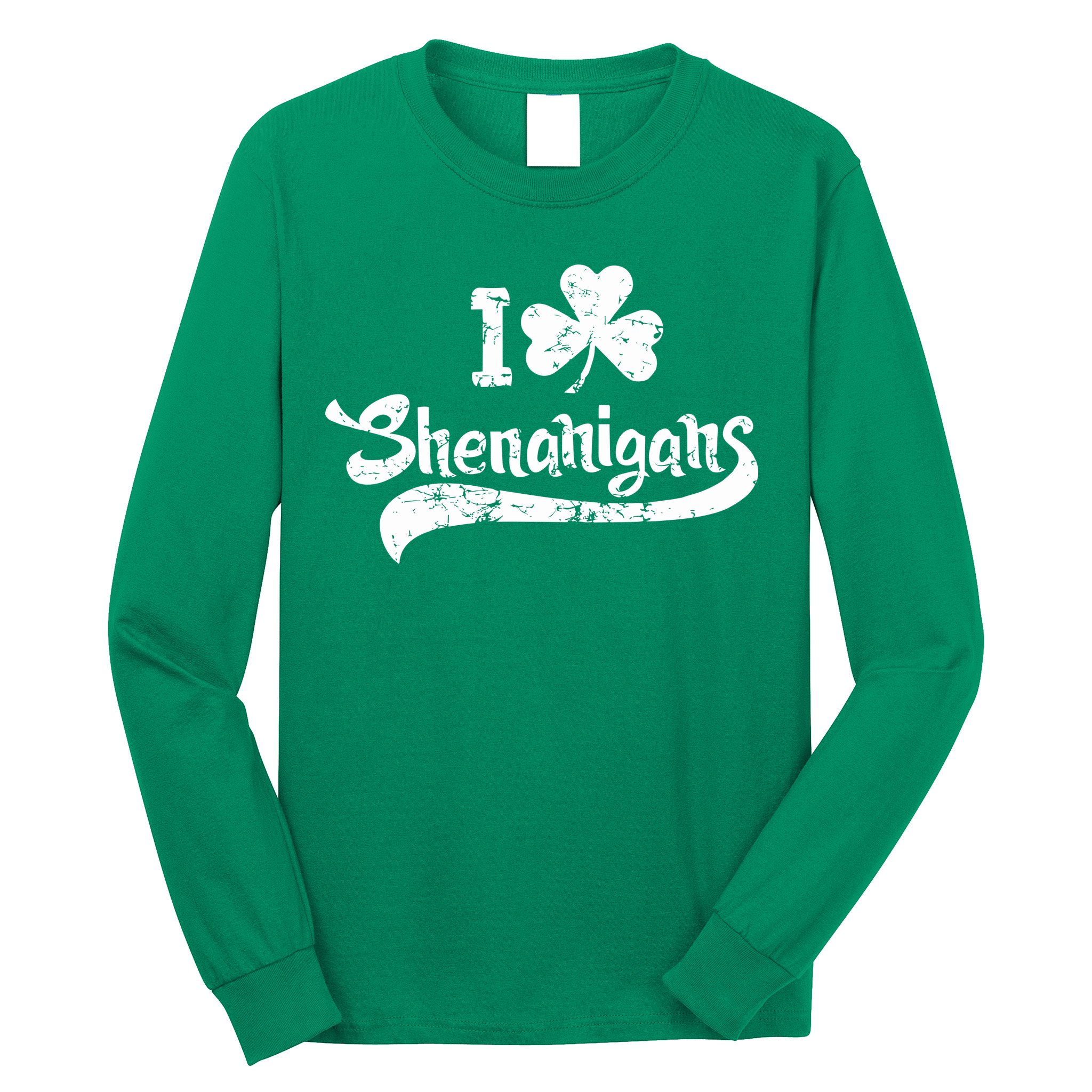Clover Shenanigans Funny Irish Clover St Saint Patricks Day Long Sleeve Shirt